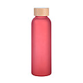 Sklenená fľaša na pitie, 500ml, transparentná červená