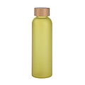 Sklenená fľaša na pitie, 500ml, transparentná žltá
