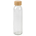 Sklenená fľaša na pitie s bambusovým viečkom, 500ml