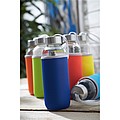 Sklenená fľaša na pitie s neoprénovým obalom, 450ml, kráľovská modrá