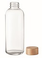 Sklenená fľaša s bambusovým viečkom, 650 ml