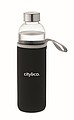 Sklenená fľaša s neoprénovým obalom, 750 ml