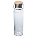 Sklenená fľaša s neoprénovým rukávom, objem 600 ml, červená