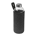 Sklenená fľaša v neoprénovom obale 1000 ml, sivý melír