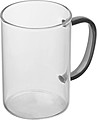 Sklenený hrnieček, 250 ml, čierna