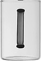 Sklenený hrnieček, 250 ml, čierna