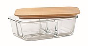 Sklenený lunchbox s bambusovým viečkom, 800ml