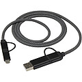 SMART 65 W, 100 cm, magnetický nabíjací kábel 5 v 1 s certifikáciou RCS, čierna