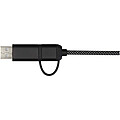 SMART 65 W, 100 cm, magnetický nabíjací kábel 5 v 1 s certifikáciou RCS, čierna