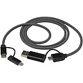 SMART 65 W, 100 cm, magnetický nabíjací kábel 5 v 1 s certifikáciou RCS, čierna