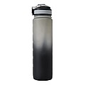Športová fľaša na vodu 1l, sivá/čierna