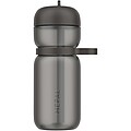 Športová fľaša s výklopným viečkom 600 ml, čierna