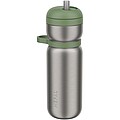 Športová termo fľaša 600 ml, zelená