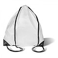 Športový vak so sťahovaním na šnúrku, biela