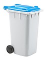 Stojan na písacie potreby, v tvare smetného koša, sivá