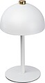 Stolná lampa z nehrdzavejúcej ocele, biela