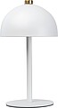 Stolná lampa z nehrdzavejúcej ocele, biela