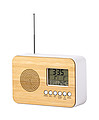 Stolné hodiny s rádiom, bambusový povrch