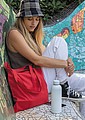Štvorcová nákupná taška Impact AWARE™ z recyklovanej bavlny 145g, červená