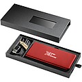 Svietiaca powerbanka SCX.design P15 5000 mAh, červená