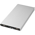 Tenká hliníková powerbanka 8000 mAh, strieborná