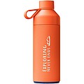 Termo fľaša na pitie, 1l, z recyklovaných materiálov, oranžová