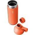 Termo fľaša na pitie, 1l, z recyklovaných materiálov, oranžová