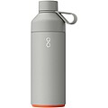 Termo fľaša na pitie, 1l, z recyklovaných materiálov, sivá