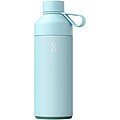 Termo fľaša na pitie, 1l, z recyklovaných materiálov, svetlomodrá