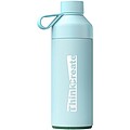 Termo fľaša na pitie, 1l, z recyklovaných materiálov, svetlomodrá