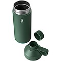 Termo fľaša na pitie, 1l, z recyklovaných materiálov, zelená