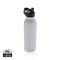 Termo fľaša na pitie s slamkou, 500ml, biela