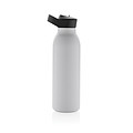 Termo fľaša na pitie s slamkou, 500ml, biela