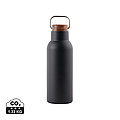 Termo fľaša na pitie z recyklovanej ocele, 580ml, čierna
