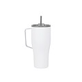 Termofľaša z RCS recyklovanej nerezovej ocele 800 ml, biela/sivá