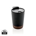 Termohrnček s korkovým dnom, 300ml, čierny