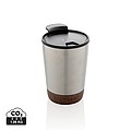 Termohrnček s korkovým dnom, 300ml, strieborný