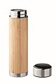 Termoska s teplomerom a bambusovým povrchom, 480 ml