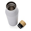 Termoska z recyklovanej ocele, objem 500 ml, biela