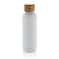 Termoska z recyklovanej ocele, objem 500 ml, biela