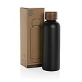 Termoska z recyklovanej ocele, objem 500 ml, čierna