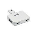 TOGAR Plastový štvorrého USB rozbočovač, biela