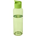 Transparentná fľaša na pitie, 650ml, recyklovaný plast, zelená