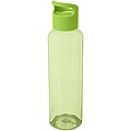Transparentná fľaša na pitie, 650ml, recyklovaný plast, zelená