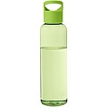 Transparentná fľaša na pitie, 650ml, recyklovaný plast, zelená