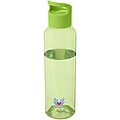 Transparentná fľaša na pitie, 650ml, recyklovaný plast, zelená
