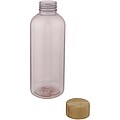 Transparentná fľaša z recyklovaného plastu, 650ml, ružová