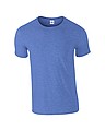 Tričko GILDAN SOFTSTYLE ADULT T-SHIRT 153g, modrý melír, S