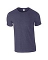 Tričko GILDAN SOFTSTYLE ADULT T-SHIRT 153g, námornícka modrá melange, S