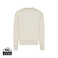 Unisex mikina Iqoniq Kruger relaxed fit, krémovo biela, veľkosť XS